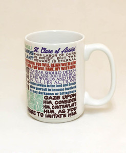 Saint Clare of Assisi Quote Mug Saint Clare of Assisi Quote Mug