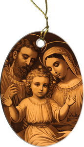 Sepia Holy Family Ornament Sepia Holy Family Ornament