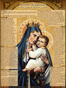 Brown Scapular Explained Poster Brown Scapular Explained Poster
