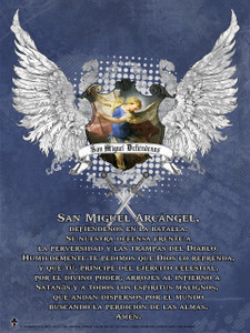 Spanish St. Michael Defend Us Heraldic Poster Spanish St. Michael Defend Us Heraldic Poster