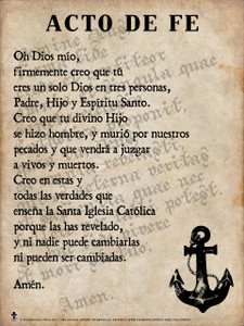 Spanish Act of Faith Poster Spanish Act of Faith Poster