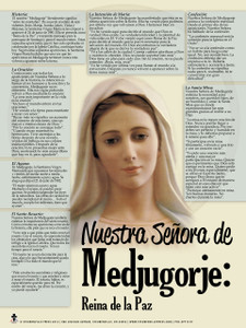 Spanish Our Lady of Medjugorje Explained Poster Spanish Our Lady of Medjugorje Explained Poster