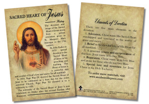 Sacred Heart Devotion Faith Explained Card Sacred Heart Devotion Faith Explained Card