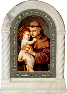 St. Anthony with Jesus Prayer Desk Shrine St. Anthony with Jesus Prayer Desk Shrine