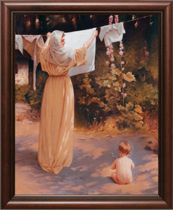 Polish Madonna - Cherry Framed Canvas Polish Madonna - Cherry Framed Canvas
