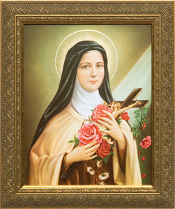 St. Therese of Lisieux - Gold Framed Canvas St. Therese of Lisieux - Gold Framed Canvas