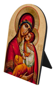 Byzantine Madonna Arched Desk Plaque Byzantine Madonna Arched Desk Plaque