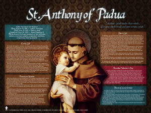 St. Anthony with Jesus Explained Poster