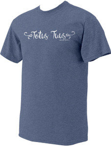 "Totus Tuus" Pope Saint John Paul II Heather Light Blue T-Shirt "Totus Tuus" Pope Saint John Paul II Heather Light Blue T-Shirt