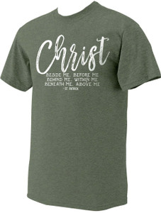 "Christ" St. Patrick Heather Green T-Shirt "Christ" St. Patrick Heather Green T-Shirt