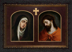 Dolorosa and Ecce Homo by Murillo Matted - Ornate Dark Framed Art Dolorosa and Ecce Homo by Murillo Matted - Ornate Dark Framed Art