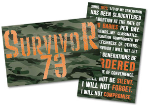 Survivor '73 Holy Card Survivor '73 Holy Card