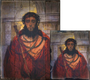 Ecce Homo by St. Albert Chmielowski Rustic Wood Plaque Ecce Homo by St. Albert Chmielowski Rustic Wood Plaque