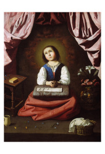 The Young Virgin by Francisco de Zurbaran Print The Young Virgin by Francisco de Zurbaran Print