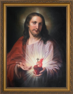 Austrian Sacred Heart - Gold Framed Art Austrian Sacred Heart - Gold Framed Art