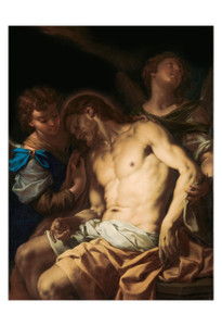 Dead Christ Supported by Angels by Francesco Trevisani Print Dead Christ Supported by Angels by Francesco Trevisani Print