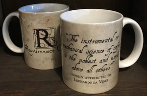 Leonardo da Vinci Science of Coffee Quote Mug Leonardo da Vinci Science of Coffee Quote Mug