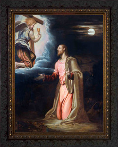 Christ in the Garden by Simone Peterzano - Ornate Dark Framed Art Christ in the Garden by Simone Peterzano - Ornate Dark Framed Art