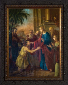 Christ Healing the Blind Man - Ornate Dark Framed Art Christ Healing the Blind Man - Ornate Dark Framed Art