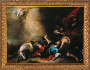 The Conversion of Saint Paul by Murillo - Gold Framed Art The Conversion of Saint Paul by Murillo - Gold Framed Art