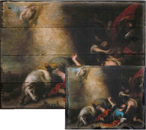 The Conversion of Saint Paul by Murillo Rustic Wood Plaque The Conversion of Saint Paul by Murillo Rustic Wood Plaque