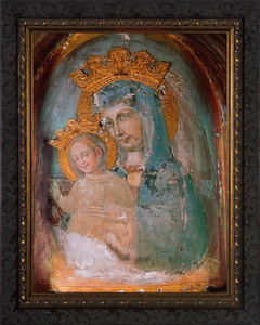 Mater Ecclesiae - Original Unrestored - Ornate Dark Framed Art Mater Ecclesiae - Original Unrestored - Ornate Dark Framed Art