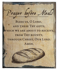 Prayer Before Meals Rustic Wood Plaque Prayer Before Meals Rustic Wood Plaque
