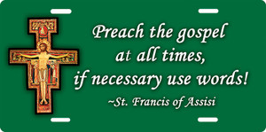 Preach the Gospel (green) License Plate Preach the Gospel (green) License Plate