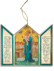 Spanish Madonna and Child by Enric M. VidaL Triptych Wood Ornament Spanish Madonna and Child by Enric M. VidaL Triptych Wood Ornament