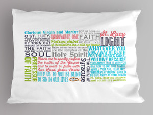 Saint Lucy Quote Pillowcase Saint Lucy Quote Pillowcase