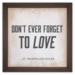 "Don't Ever Forget to Love" Rustic Framed Quote "Don't Ever Forget to Love" Rustic Framed Quote