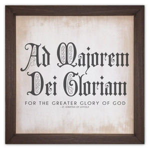 AMDG Rustic Framed Quote AMDG Rustic Framed Quote