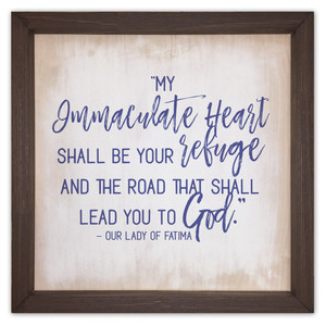 Immaculate Heart Rustic Framed Quote Immaculate Heart Rustic Framed Quote