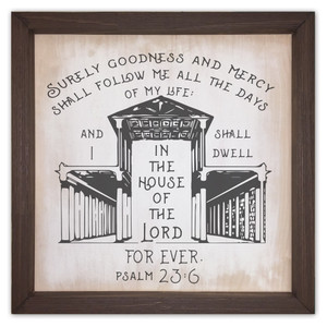 "I Shall Dwell in the House of the Lord" Rustic Framed Quote "I Shall Dwell in the House of the Lord" Rustic Framed Quote