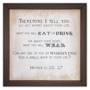 "Do Not Worry" Rustic Framed Quote "Do Not Worry" Rustic Framed Quote