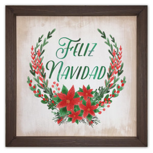 Feliz Navidad Rustic Framed Quote Feliz Navidad Rustic Framed Quote