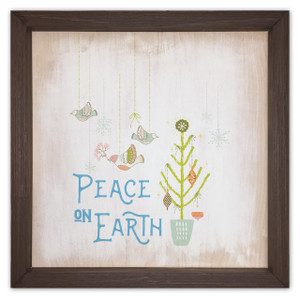 Peace on Earth Rustic Framed Quote Peace on Earth Rustic Framed Quote