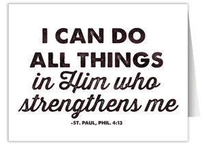 "I Can Do All Things" Quote Note Card "I Can Do All Things" Quote Note Card