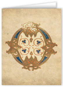 Letter O Illuminated Manuscript Note Card Letter O Illuminated Manuscript Note Card