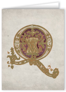 Letter Q Illuminated Manuscript Note Card Letter Q Illuminated Manuscript Note Card