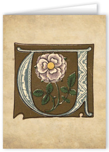 Letter U Illuminated Manuscript Note Card Letter U Illuminated Manuscript Note Card