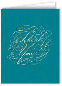 Elegant Script Thank You Note Card Elegant Script Thank You Note Card