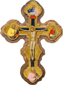 Medieval Cross with Gospel Writers Cloister Collection Catholic Icon Plaque Medieval Cross with Gospel Writers Cloister Collection Catholic Icon Plaque