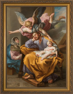 Joseph's Dream by Vicente Lopez Portana - Gold Framed Art Joseph's Dream by Vicente Lopez Portana - Gold Framed Art