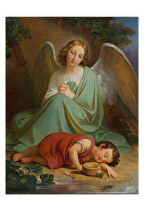 Guardian Angel by Melchior Paul von Deschwanden Print Guardian Angel by Melchior Paul von Deschwanden Print