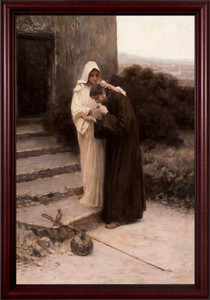 Christ's Farewell to Mary  - Cherry Framed Art Christ's Farewell to Mary  - Cherry Framed Art