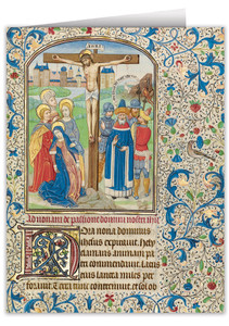 Crucifixion by William Vrelant Illuminated Manuscript Note Card Crucifixion by William Vrelant Illuminated Manuscript Note Card