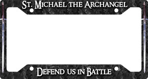 St. Michael Defend Us Plate Frame St. Michael Defend Us Plate Frame