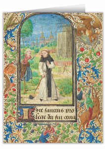 St. Fiacre's Trench by Lieven van Lathem Illuminated Manuscript Note Card St. Fiacre's Trench by Lieven van Lathem Illuminated Manuscript Note Card