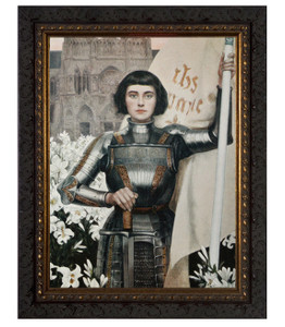 St. Joan of Arc by Albert Lynch - Ornate Dark Framed Art St. Joan of Arc by Albert Lynch - Ornate Dark Framed Art